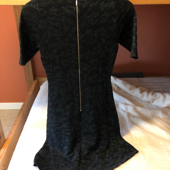 Oasis Black and sparkly green skater dress XS - Picture 9 of 11